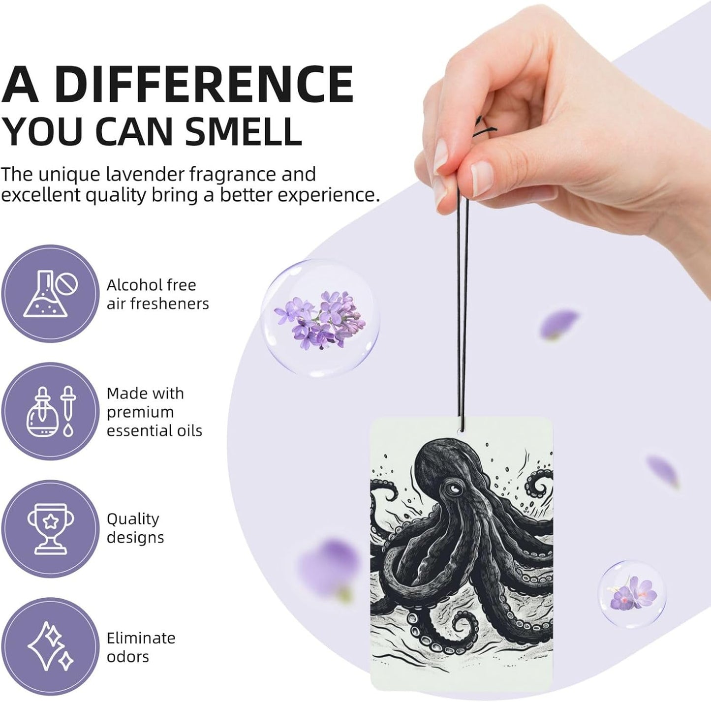Mythological Kraken Car Air Fresheners 4Pcs