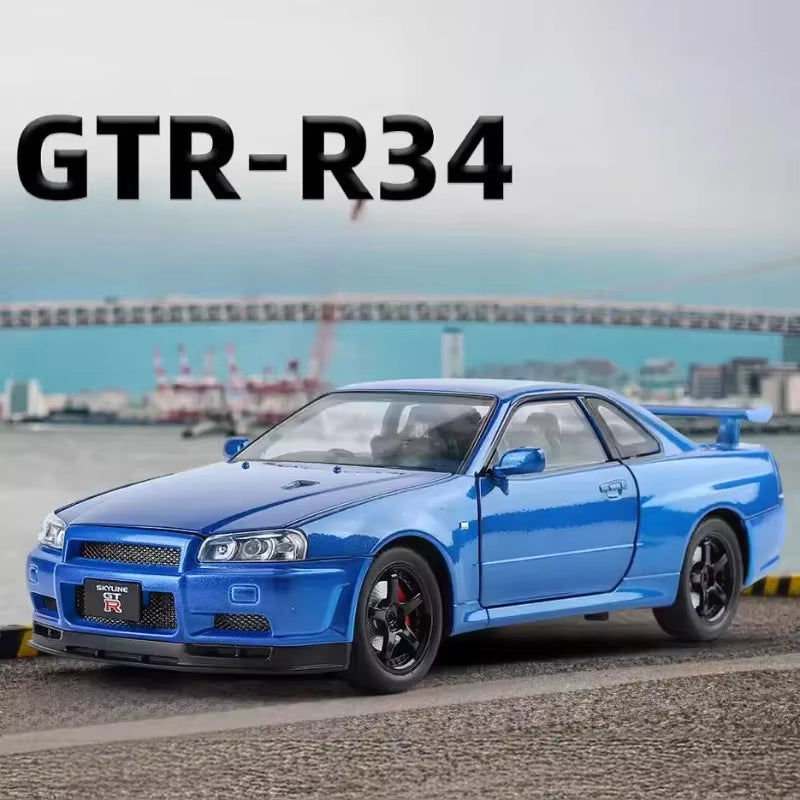 1/24 Nissan Skyline GT-R R34 Alloy Car Model