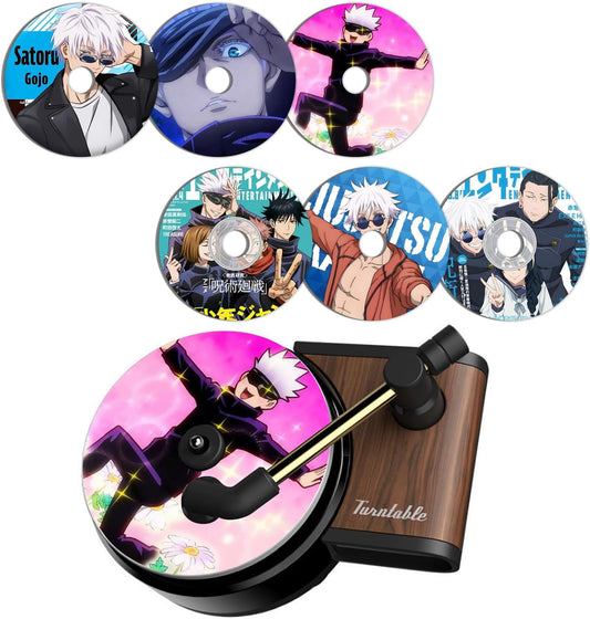 Gojo Satoru Car Air Freshener Set, 6 Pieces, Vinyl Album Cover 